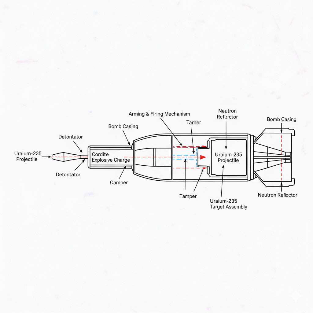 Little Boy Gun-Type Design Schematic - Uranium-235 Assembly Mechanism