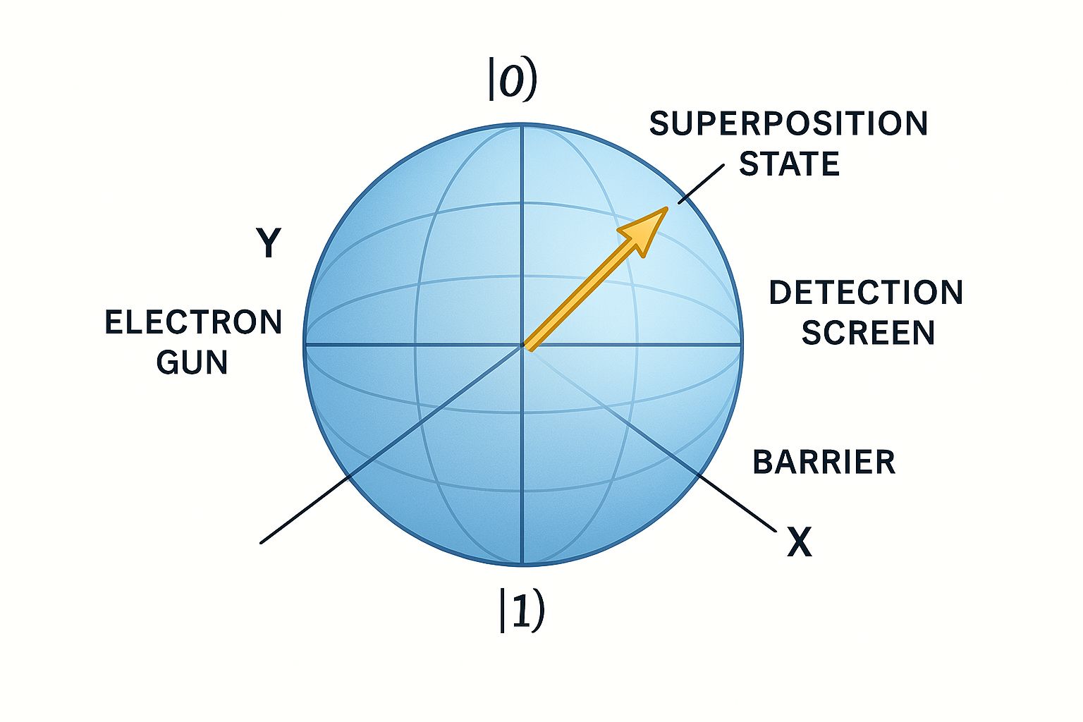Bloch sphere representation of a qubit state
