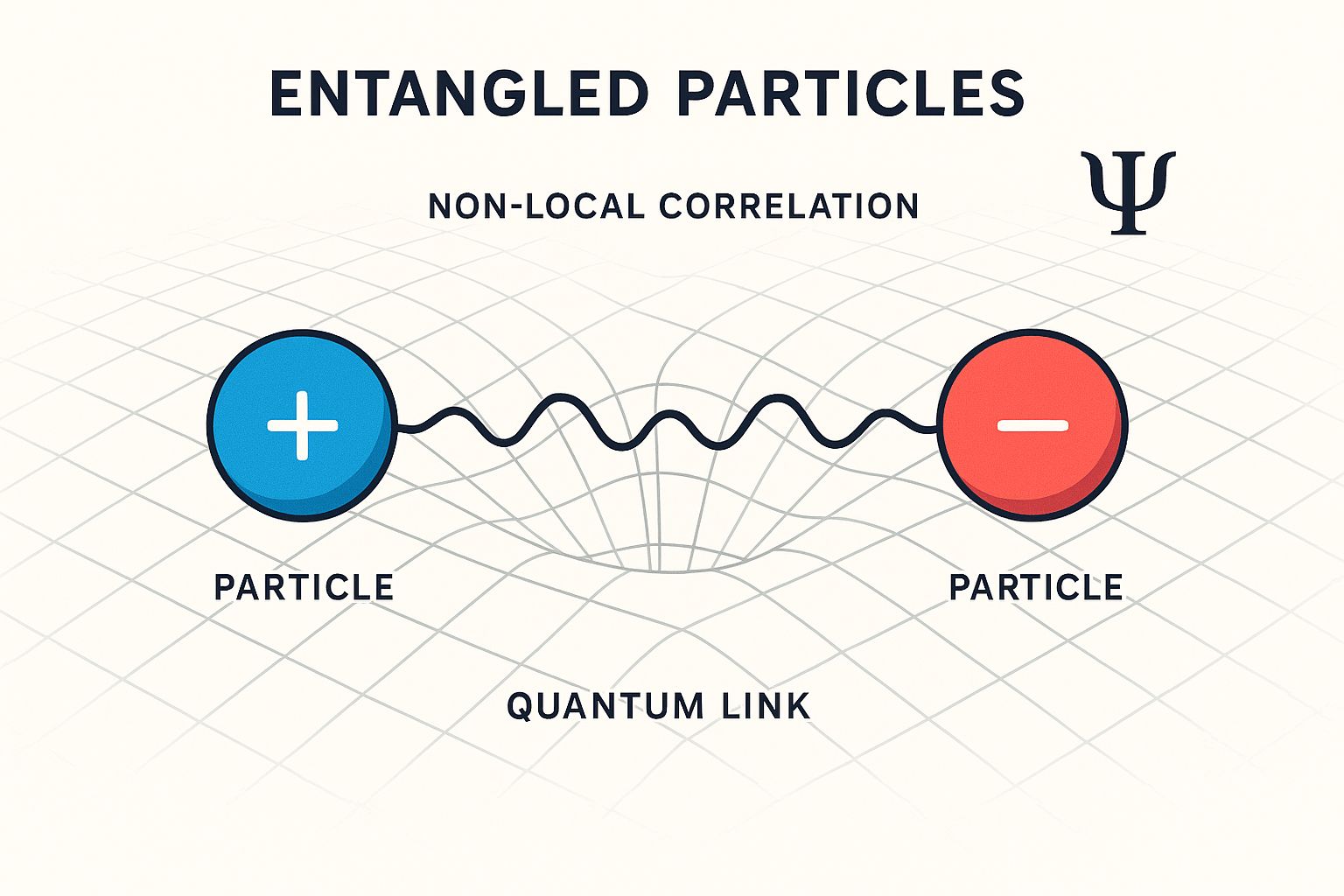 Quantum entanglement between particles with non-local correlation