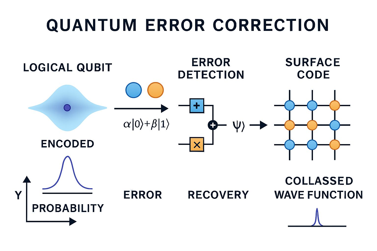 Quantum error correction using surface codes